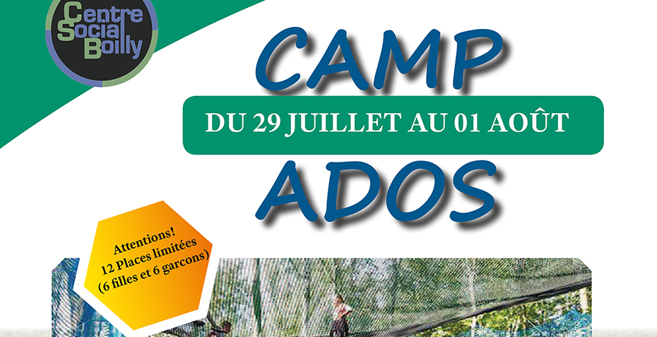 Camp Ados Parc d'Olhain du 29 juillet au 1er août 2019