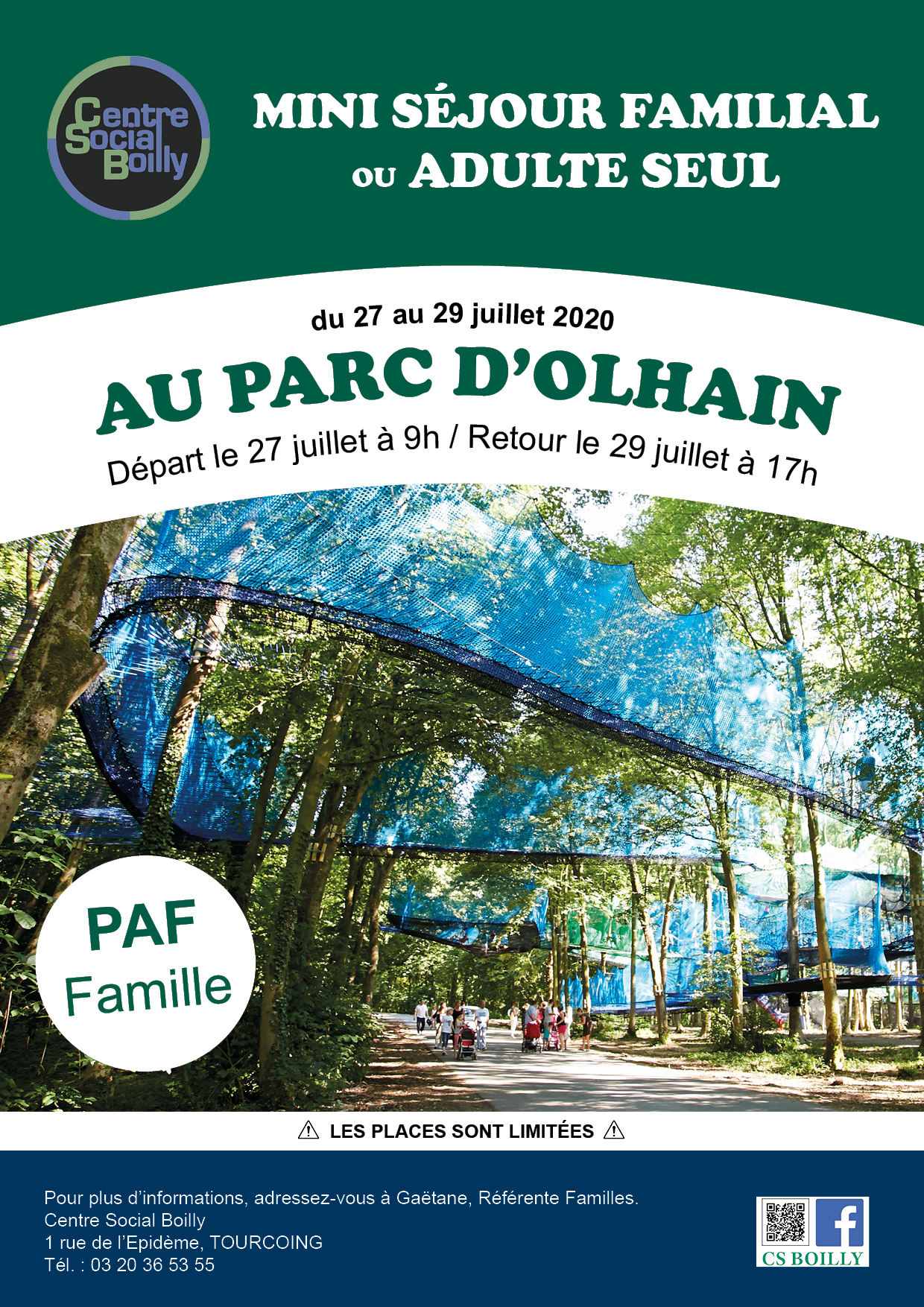 Affiche Mini-Séjour Parc d'Olhain 2020