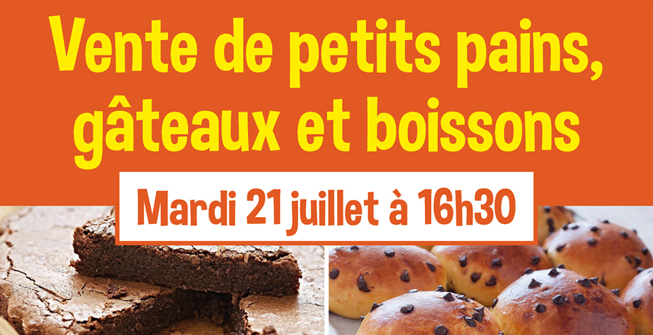 Affiche Action d'Autofinancement Vente de petits pains 21 juillet