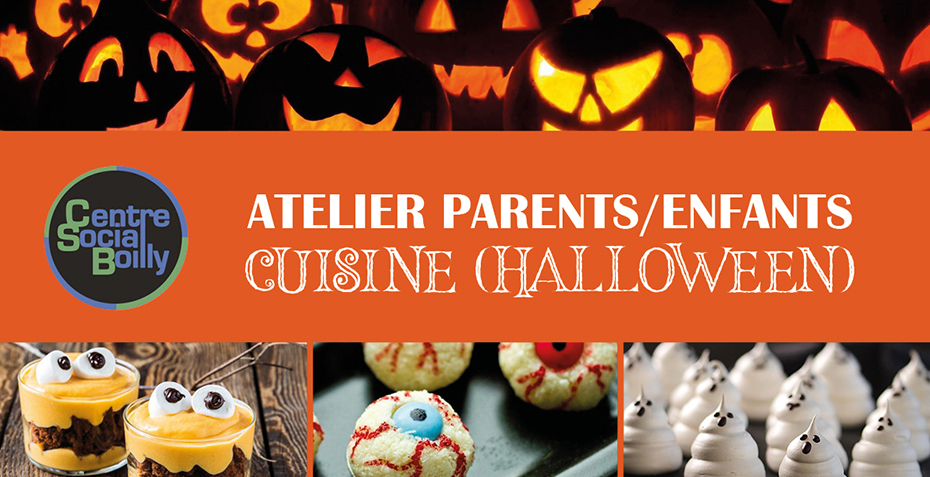affiche atelier parents-enfants cuisine halloween