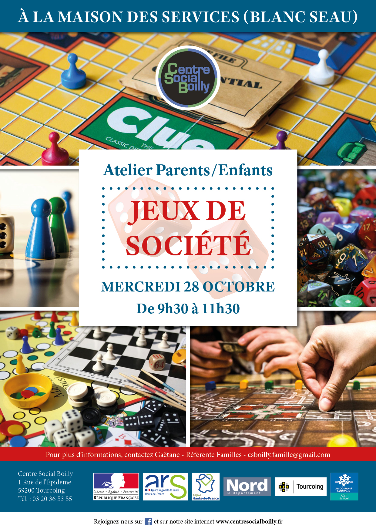 Atelier jeux de société - Centre Social Boilly