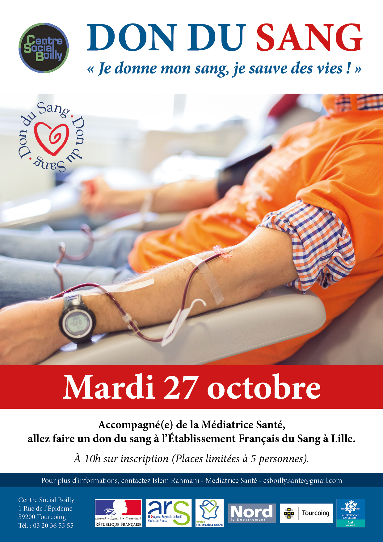 affiche don du sang octobre 2020