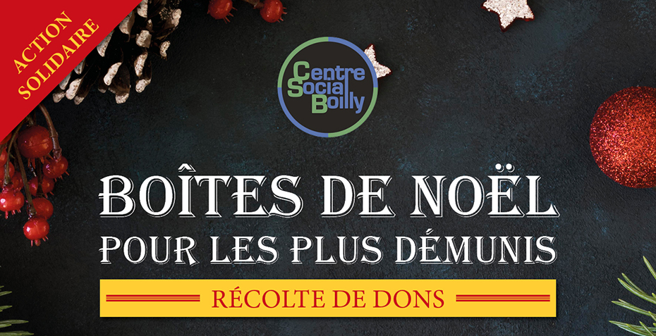 affiche centre social boilly boîtes de noël