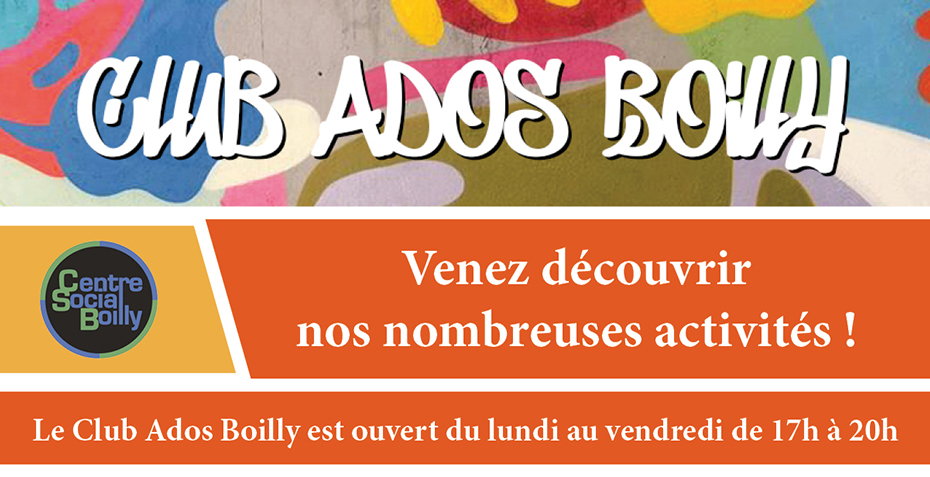 affiche club ados boilly activités