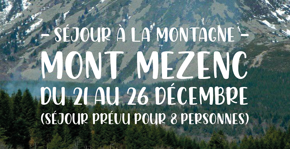 affiche séjour montagne mont mezenc